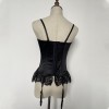Sexy Black Lace Push Up Bra Corset Lingerie with Gathers M1651