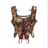 Court Style Peony Retro Bustier Top Waistcoat Monet Oil Body Shaping Corset AM22046