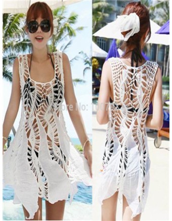 Korea Crocheted Beach Cover Dress M5323
