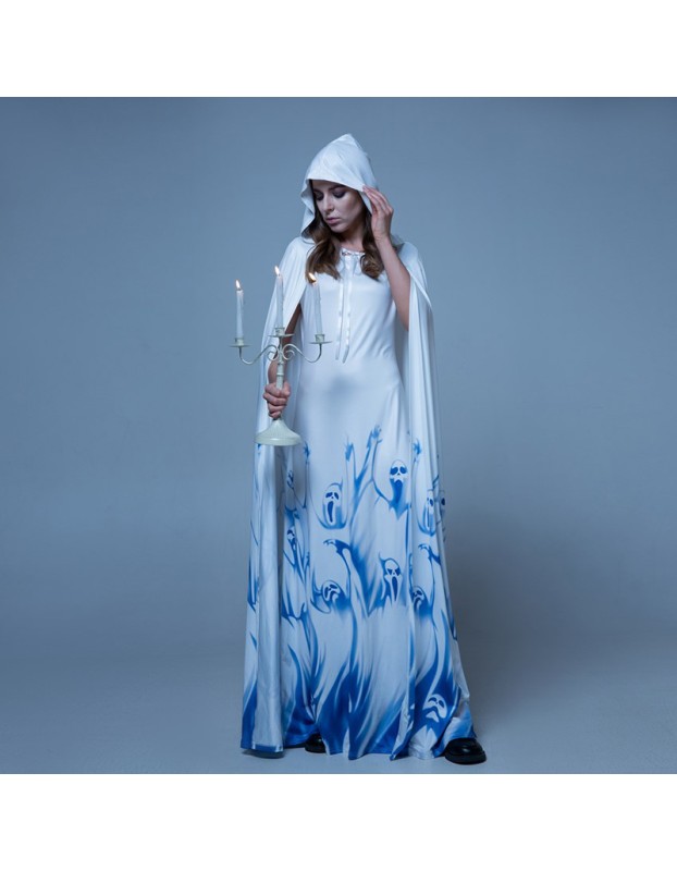 Halloween Costume Skeleton Ghost Bride Movie Role-Playing Game Uniform YM8717