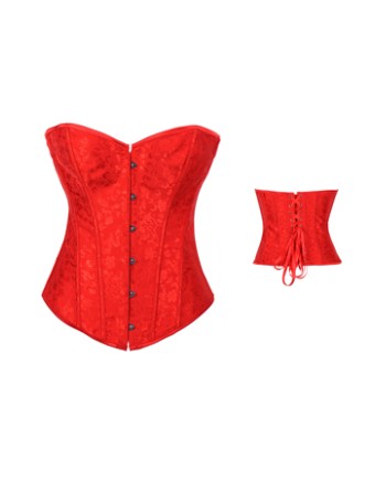 red jacquard bustier m1841d