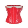 Steampunk Black PU Underbust Corset with Side Zipper Gothic Bustiers M22066