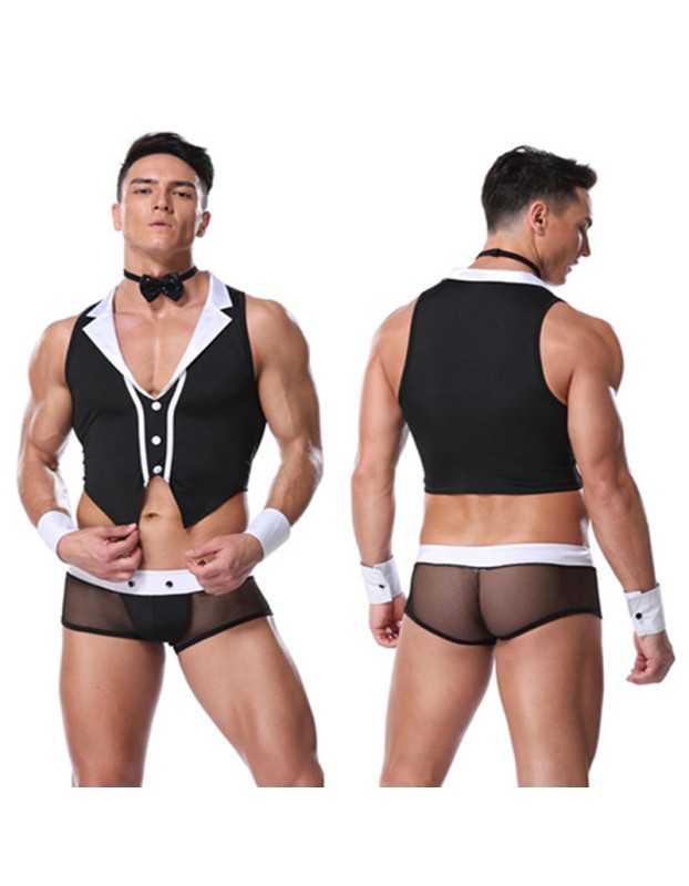 Bartender Set Adults Costumes Mesh Pants Man Cosplay Sex Underwear 20199