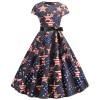 Note Print Summer Big Swing Women Clothing Star Dress JY13887