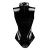 Front zip PVC leather Teddy M7019