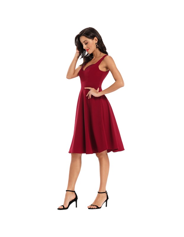Hanging Shoulder Night Sexy Dress Vintage Women Club Dresses CD1762