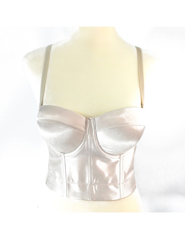 Small Halter Vest Women Satin Suit Leggings Sexy Breast Wrap Corset KN8313