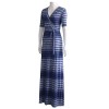 Summer Stripe Printed Swing Maxi Dress Plus Size M8433