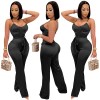 Recreational Temperament Sexy Long Straight Tube Rompers Women Jumpsuit X3717