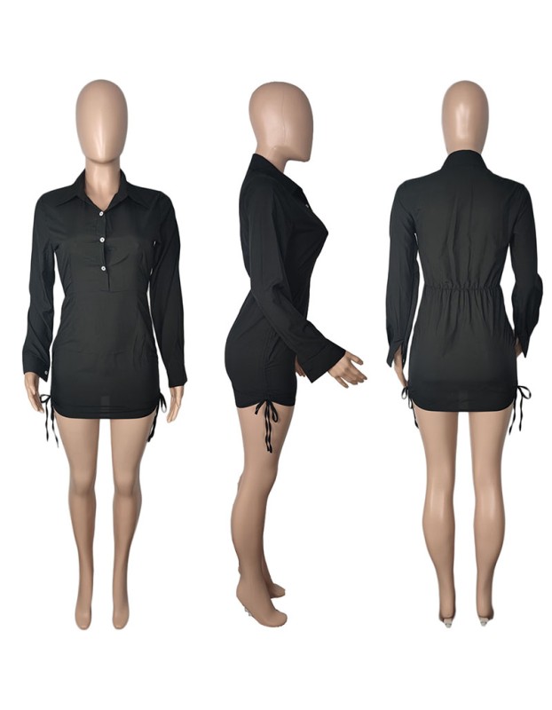 Sexy Short Mini Dress Shirts Dress For Women M013