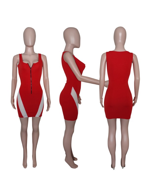 Spliced Sexy Mini Mesh Dress Womens Dresses Fashion M059