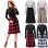 Leopard Print Plaid Long Stitching Body Lace Up Ladies Evening Jersey Dress LQ169