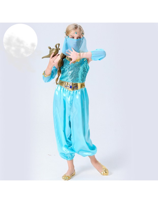 Princess Jasmine Dress Children's Indian Arabian Nights Aladdin Magic Lamp Costume YM5611