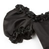 Black Sexy Ruffle Sleeves Lace-up Steampunk Victorian Overbust Corset Top WK2206