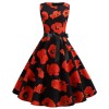 Slim The Bhole Body Printed Custom  Vintage Sleeveless Dress JY13420