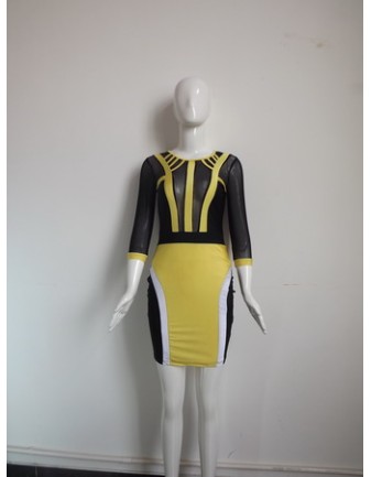 Sexy Fashion Long Sleeves Bodycon Dress M3963