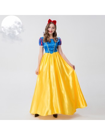 Halloween Costume Snow White Cosplay Adult Long Dress Costume YM8719