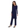 Middle Eastern Muslim Ensemble Abaya Burn Two Piece Plus Size Outfit Dresses 21230