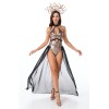 Snake Print Witch Costume Ancient Greek Mythology Medusa Cosplay MS4517