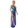 women's sexy halter strap chiffon dressM8360
