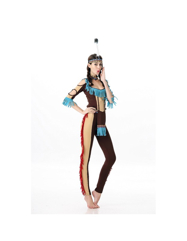 Women Costume Indian Native Savage Cosplay Masquerade Costume MS40201