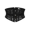 Black Lace Breathable Lace Up Corset Body Plastic Belt Waist Corset Top 22069