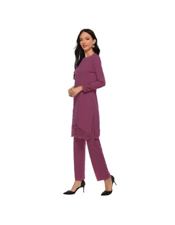 Middle Eastern Muslim Ensemble Abaya Burn Two Piece Plus Size Outfit Dresses 21230
