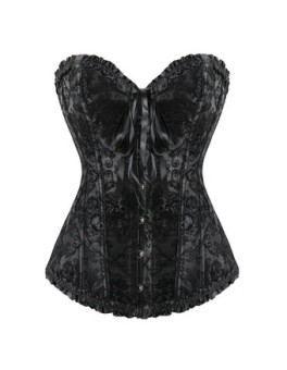 Sexy Black Jacquard Corset M1299