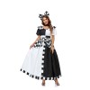 Elise Wonderland Halloween Cosplay Plaid Mickey Mouse Costume DL2029
