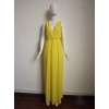 Sexy Yellow Maxi Evening Dress M3991
