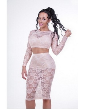 Sexy Black And White Lace Design Bodycon Midi Dress M3969