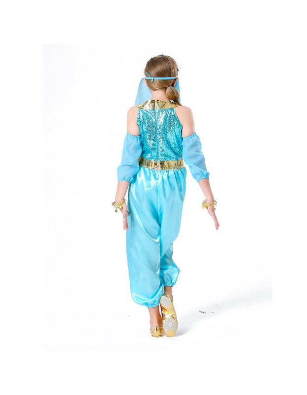 Princess Jasmine Dress Children's Indian Arabian Nights Aladdin Magic Lamp Costume YM5611