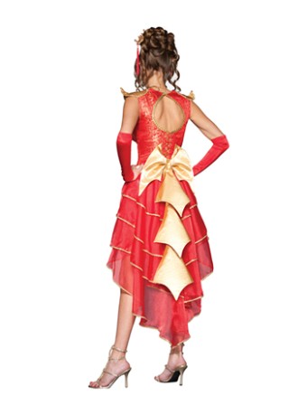 New style Hot Sexy Red East bandage Dress Costume M40315