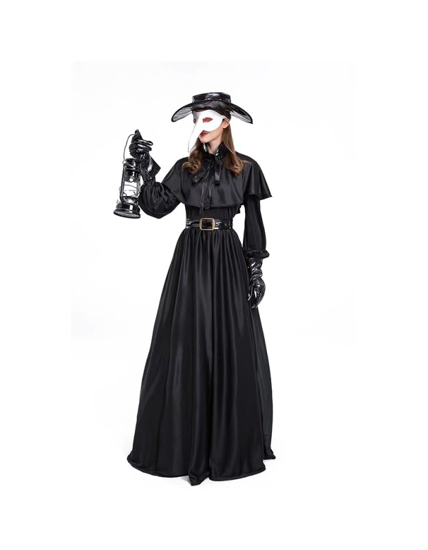 Halloween Film Character Doctor Crow Dark Dungeon Hero Costume Plague Mouth SM9303