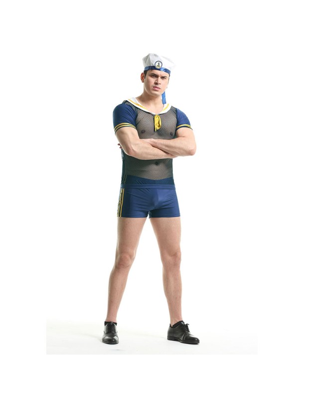 Halloween Cosplay Navy Costume Nightclub Men Underwear Sailor Uniform XY82243