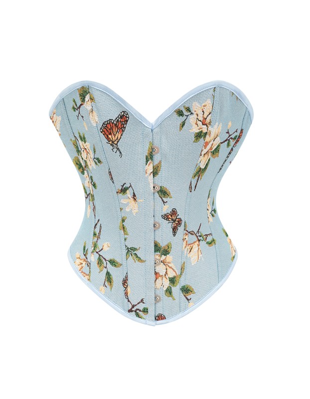 Flower Palace Corset Butterfly Print Bone Dress Wedding Base Waist Busier 22025