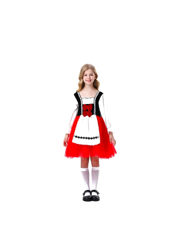 Little Red Ridding Hood Costume Party Fancy Dress Children Cosplay Costume YM5618