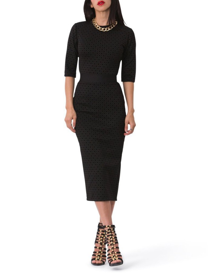 Semi-sleeved printed tight sexy high waist was thin ladies dress