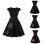 2023 Hepburn Style Embroidery Halloween Big Swing Crew-neck Vintage Dress 1986