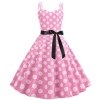 Suspender Retro 50S Black White Dot Party Sexy Trending Dress JY14085