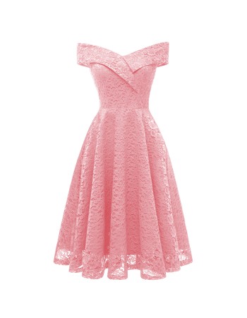 Spring And Summer Bridal Lace Prom  Lady One Shoulder Bandage Dress CD1610