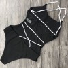 Sexy Solid Bandage One Piece Monokini Swimsuit m18031