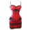 sexy red satin corset with skirt m1753B