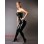 Strapless black leather tight around the body M7139