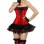 red newest corset with mini skirt m1807I