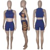 Sleeveless Tops Women Summer Mesh Two Piece Set M043