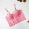 Sports Bra Mesh Yarn Underwire Fishbone Suspender Breathable Underwear KN8594