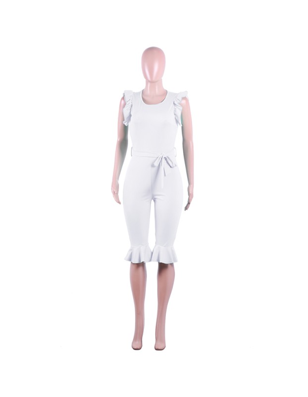 female jumpsuit classy short sleeve jumpsuit M30149