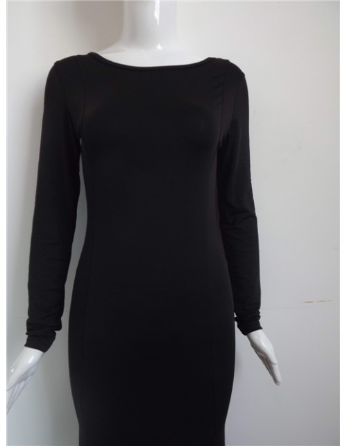 Fashion Long Sleeves Top Maxi Dress M3977