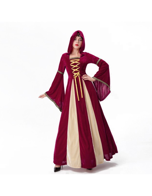 Halloween Vampire Cosplay Costume Retro Court Adult Dress Witch Costume YM8741